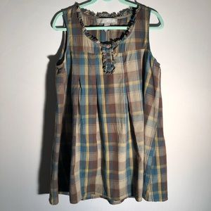 Delia’s Green and Brown Plaid Dress A4